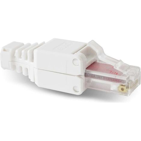 50 connecteurs réseau RJ45 sans outil, fiches de câble LAN UTP CAT6, pour une installation sans outil des cordons de brassage de câbles Cat5 et Cat7. (1/3)