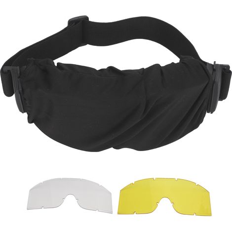 Lunettes de sécurité anti-explosion pour chasse et escalade avec verres interchangeables, noir (1/5)
