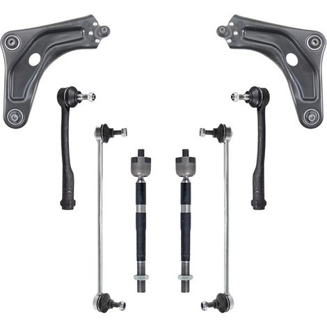 KIT BRACCIO OSCILLANTE 8 PEZZI COMPATIBILE CON CITROËN C-ELYSEE (DD) 1.6 HDI 92 11.2012 / Kit Sospensione Completo OE/OEM / Bracci Oscillanti + Testine Sterzo / Sostituzione Diretta OEM
