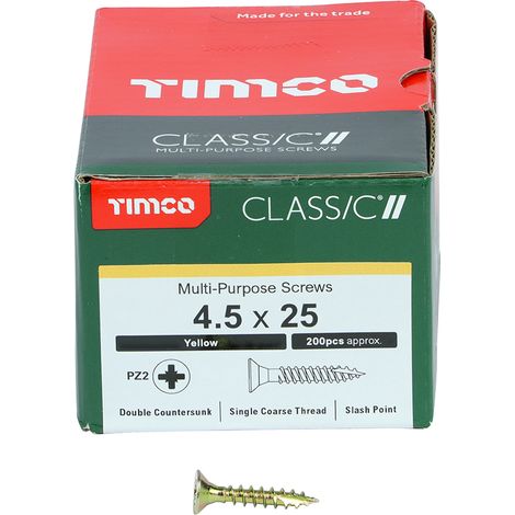 TIMCO Classic Multi-Purpose Countersunk Gold Woodscrews - 4.5 x 25