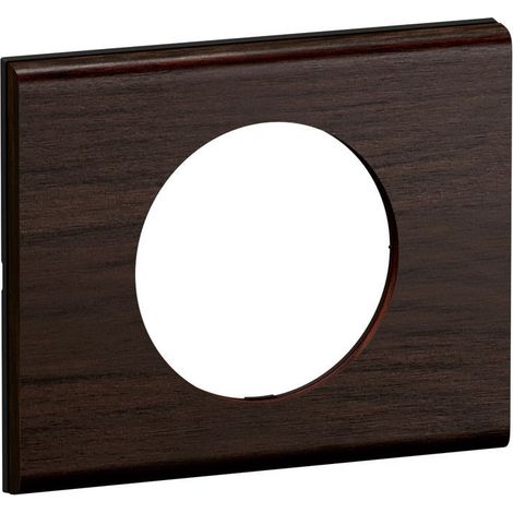 Plaque de finition Céliane 1 poste - Frêne Wengué
