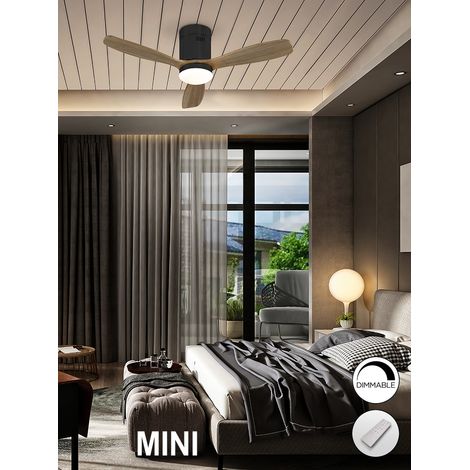 SIROCO MINI-VENTILADOR NEG/NOGAL DIMABLE (1/3)