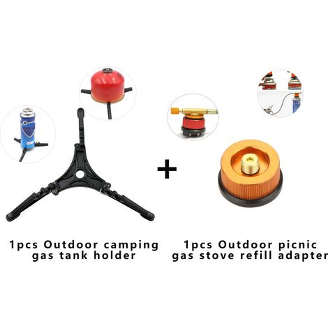 Réchaud de pique-nique extérieur, adaptateur pour gaz propane, convertisseur pour réchaud de camping, réservoir de gaz pliable, trépied, réchauds de cuisine portables (1/3)