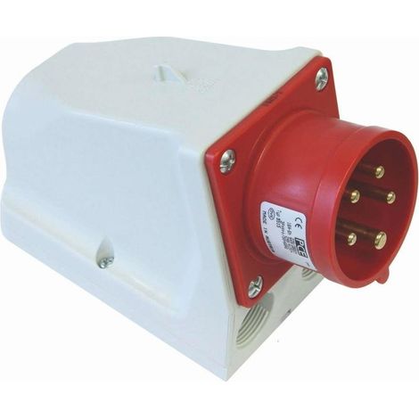 Conector del receptor (fijo) a través de 32A 3P+Z+N 400V IP44