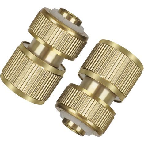 Brass Garden Hose Quick Connector, 1/2 Inch Expandable Garden Hose Tap Connector, Garden Hose Faucet Adapter for Washing Machine and Gardening