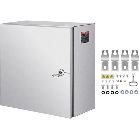 Boîte jonction électrique boîtier en acier inoxydable 300x300x205 mm IP66 (1/5)