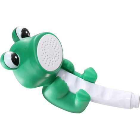 Pommeau Main pour Garçon et Filles en Plastique Vert Design Animal, Double Ventouse Antichoc, pour Salle de Bain Garçon et Filles (1/5)