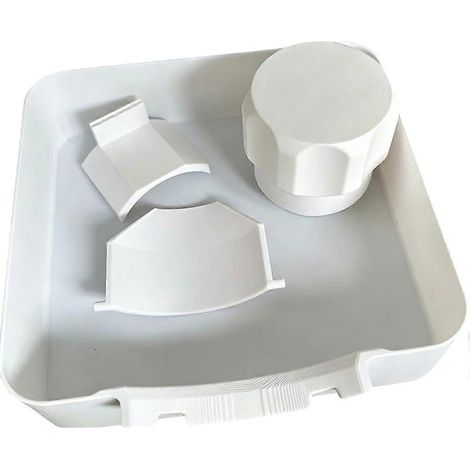Bac de récupération d'eau pour lave-linge : entonnoir de vidange imprimé en 3D pour le nettoyage du filtre à peluches (1/5)