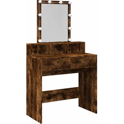 Maison Exclusive - Toeletta con LED Rovere Fumo 80x41x144,5 cm