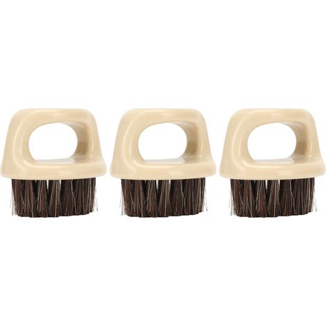 Lot de 3 pinceaux de rasage avec manche en anneau pour homme, poils doux, peigne anti-barbes, outil de coiffage et de nettoyage pour salon de coiffure. (1/5)