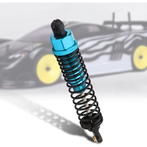 Amortisseur en Aluminium RC pour Voiture HSP 1/10 RC, CNC Hydraulique de Haute qualité, Durable, Lisse, 4 Pièces en Alliage D'aluminium Bleu pour Accessoires de Mise à Niveau de Voiture (Bleu) (1/5)