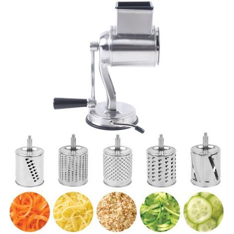Rotary  Grater Hand Drum Slicer Crank Vegetable Chopper Stainless Steel (1/5)