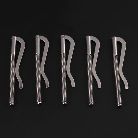Lot de 5 pinces à ressort robustes pour portefeuille en cuir, outil DIY de fixation pour cartes de crédit et réparation de porte-monnaie (1/5)