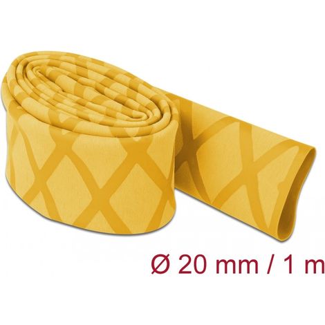 DELOCK GAINE THERMORÉTRACTABLE ANTIDÉRAPANTE EN FORME DE X JAUNE 1 M X 20 MM 19595