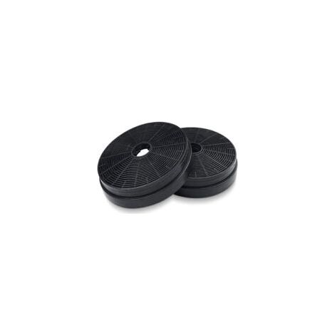 2 filtres pour hotte aspirante, filtre à charbon actif Ø 175 mm, pour Respekta Miz0031, Klarstein, Pkm Co4,
