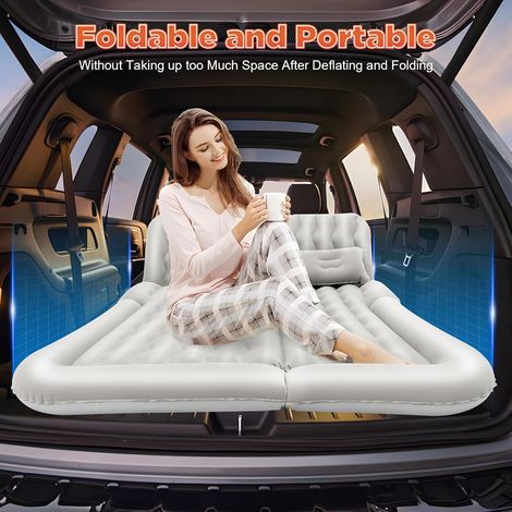 SUV Luftmatratze mit Elektrische Luftpumpe und 2 Kissen, 174x126cm Aufblasbare Auto Matratze Autobett Universelles Automatraze Abnehmbar Aufblasba Matratze für Reisen Camping Outdoor-Aktivität (1/5)