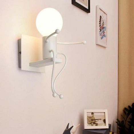 Indoor wall light - E27 socket - Metal - White - For children's room (1/4)