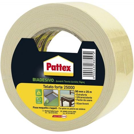 NASTRO BIADESIVO 50MMX25MT TELATO BIANCO PATTEX (33026) (1/6)