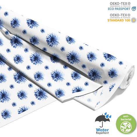 TESSUTI DECORATIVI PER ESTERNI OXFORD - Motivo Blue Dahlia (1/5)