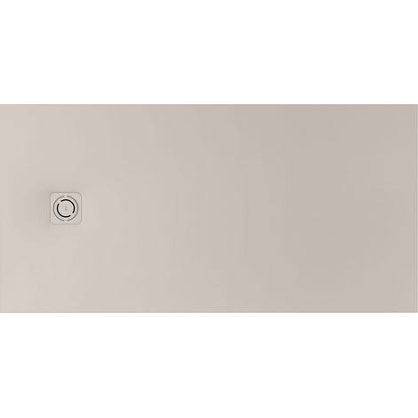 Receveur de douche extra plat en Stonex® Terran-N + Grille Twist - 1600x800mm - Beige (1/2)