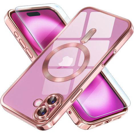 Custodia per iPhone 16 Plus, Electro MagSafe, rosa + pellicola protettiva per lo schermo (1/5)