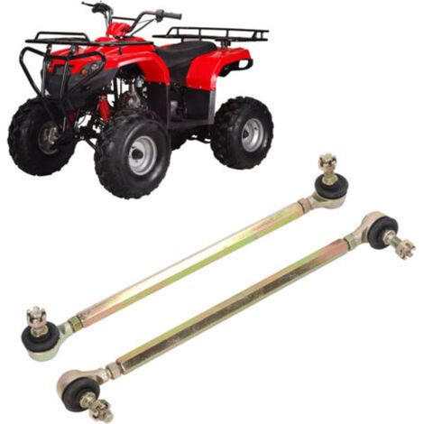 Pair - Biellette de direction à rotule 250mm – Alliage d'acier 10mm – Compatible Quad, Dirt Bike, ATV, Go Kart 125cc – Installation facile