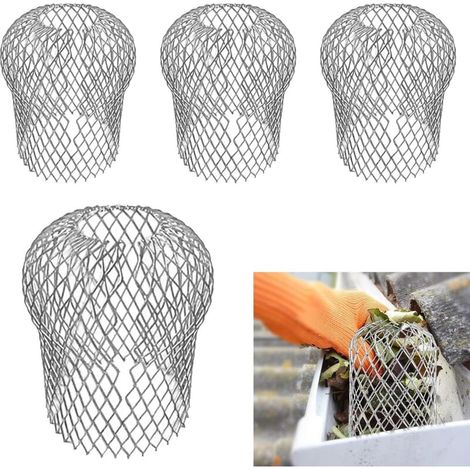 Lot de 4 protège-gouttières en métal, grille de protection contre les feuilles et la mousse sur les avant-toits et les gouttières (1/5)
