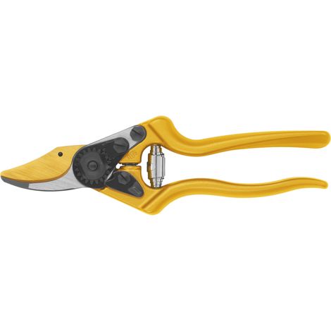 FELCO 6 Sécateur personnalisable Lame F-Gold / Poignées dorées – premium et ergonomique, lame or-cobalt durable, coupe nette 20 mm, aluminium forgé, Swiss Made (1/3)
