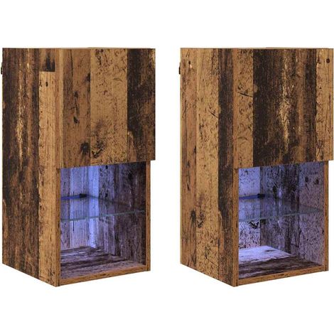 vidaXL Wall-mounted TV Cabinets 2 pcs Old Wood 30.5 x 30 x 60 cm