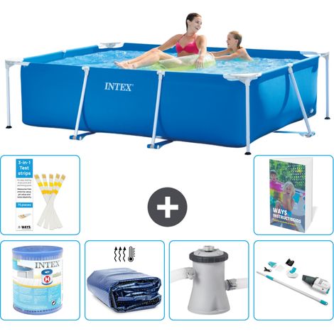 Intex Piscina con estructura Rectangular - 220x150x60 cm - 7-piezas  S27