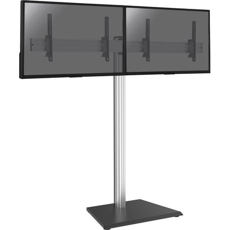 Support sur pied pour 2 écrans TV 43'' - 49'' - Hauteur 175cm - A poser - Inclinable (1/3)