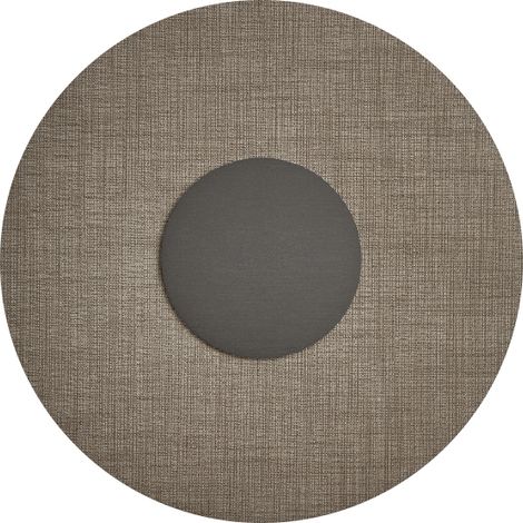 SOLARIS Applique 12W 3000K CRI90 IP20 - Struttura Titanio con Paralume Tortora in Tessuto, Lampada da Parete Design - Rossini Group (1/5)