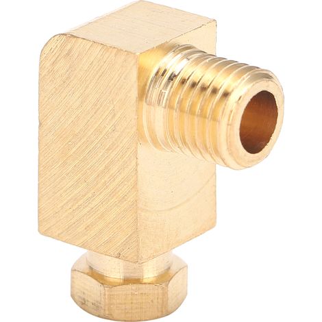 Raccord de tube à compression coudé à 90° en laiton pour système de lubrification PL408, 4mm / 0,16in, filetage M8 x 1 (1/5)