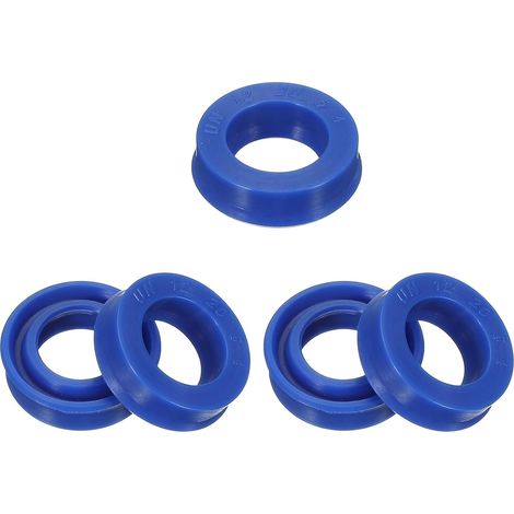 Radial Joint UN 12mm ID x 20mm OD x 6mm Width, PU Oil Seal for Industrial Bearing Shaft Pump Piston Cylinder, Blue (1/5)