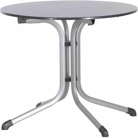 3135-50 Bouelvard-Klapptisch vivodur, Ø 85 cm graphit Stahlgestell (1/3)