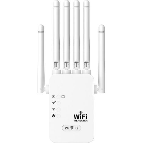 Amplificatore di segnale WiFi, sei antenne, rete wireless, 1200 MB, amplificatore di segnale, bianco
