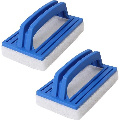 Lot de 2 brosses de nettoyage manuelles pour piscine, éponges à récurer pour le nettoyage de la cuisine, de la baignoire et du carrelage de la douche. (1/5)