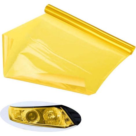 Film teinté jaune pour phares et feux antibrouillard 30x120cm, résistant à l'eau (1/5)