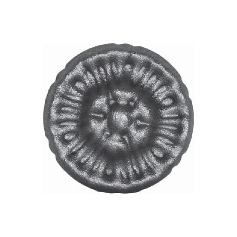 Rosace avec détail floral - Diamètre 125mm épaisseur 15mm - Fer forgé - À souder - DECO FER FORGE
