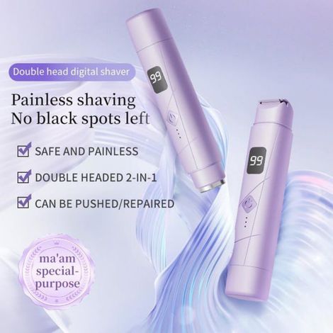 Mini tondeuse rechargeable pour femmes, rasoir portable pour bikini et corps (Violet)