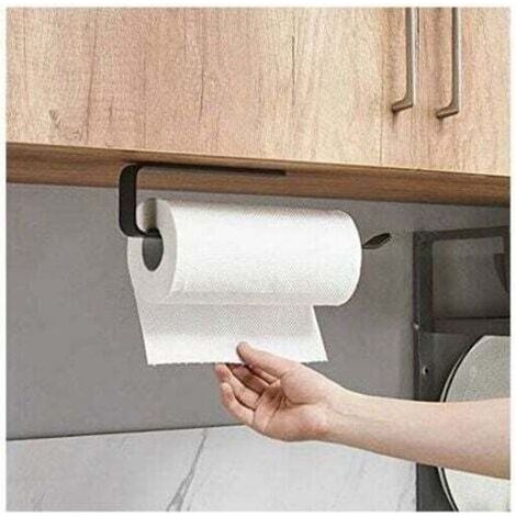 [JAMAIS UTILISÉ] Porte Sopalin, Porte Rouleau Papier Cuisine, Porte Essuie Tout de Cuisine sous l'armoire, Support Essuie Tout Derouleur Essuie Tout Support Sopalin Pas de Perçage (A-29,5cm)-- (1/3)