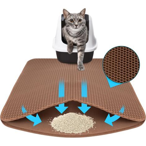 Katzenstreumatte, Wabenmuster, wasserdichtes EVA-Material, Bodenschutz für Innenräume (1/5)