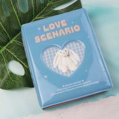 Album photo en PVC grande capacité avec pochette, cadeau idéal pour mariage, fête de famille, bleu (1/5)