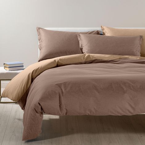 Parure de lit 4 pièces en 100% coton Housse Couette Douce et Elégante, Lavable et Facile d’Entretien Housse de Couette 200x200 et Autres Tailles (1/5)