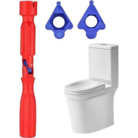 1 Stück WC-Sitz-Befestigungswerkzeug, WC-Montageschlüssel aus Kunststoff, WC-Sitz-Reparaturschlüssel (20 cm, Rot) (1/5)