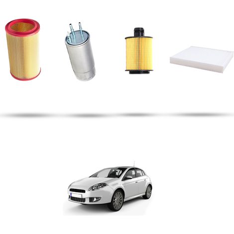 Kit tagliando 4 filtri compatibile con Fiat Bravo II 1.6 MJT 16v 66kw dal 2008 (1/5)