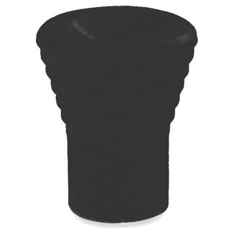Pomolo Plastificato Rigato 15Mm Nero Pezzi 1 - Masidef (1/2)