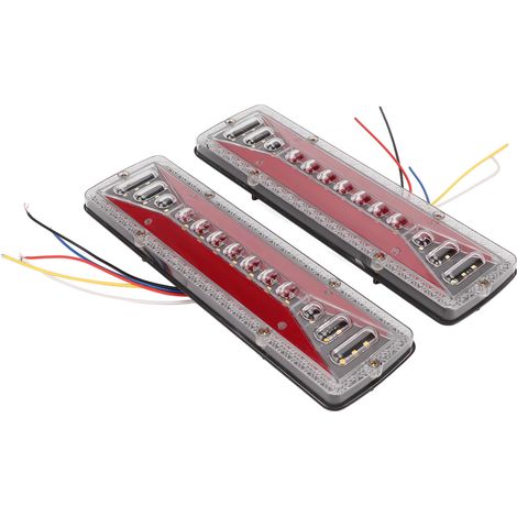 Barre de feu arrière étanche IP68, 2 pièces, 24V, 50000H, clignotants de frein d'arrêt, feux de secours pour remorque et camion (1/5)