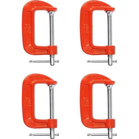 C-Klemme, 4-teiliges Set, Mini-G-Klemme, Metallöffnung, 2" (1/5)