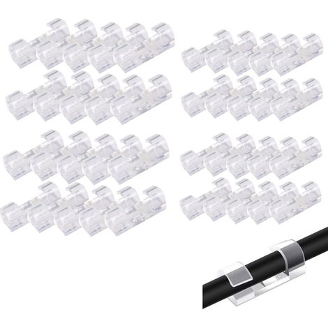 Fascette stringicavo ING, confezione da 40 (grandi e piccole), autoadesive, trasparenti e facili da maneggiare. - AquaForge (1/5)